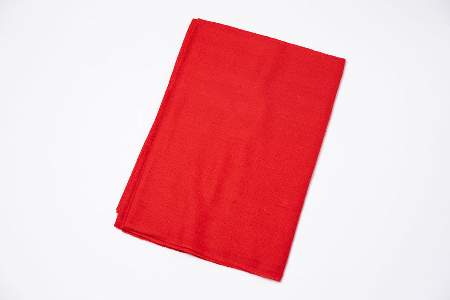 Etole pashmina 100% cachemire tissée main Rouge somptueux