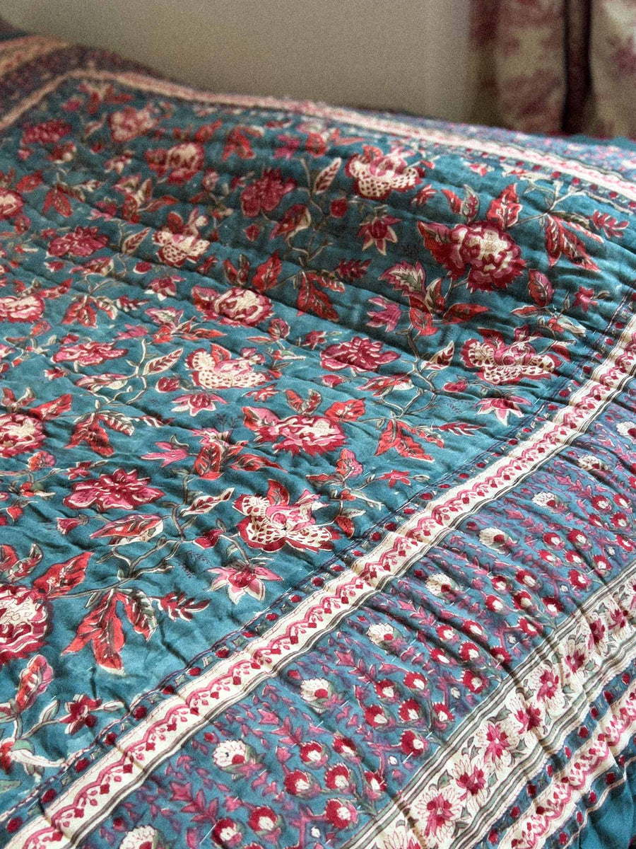 couette indienne blockprint