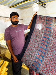 Blauer FLORA-Dupatta