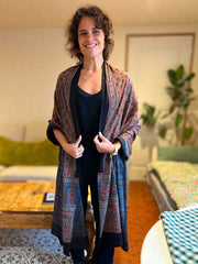 Blauer FLORA-Dupatta