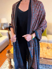 Blauer FLORA-Dupatta