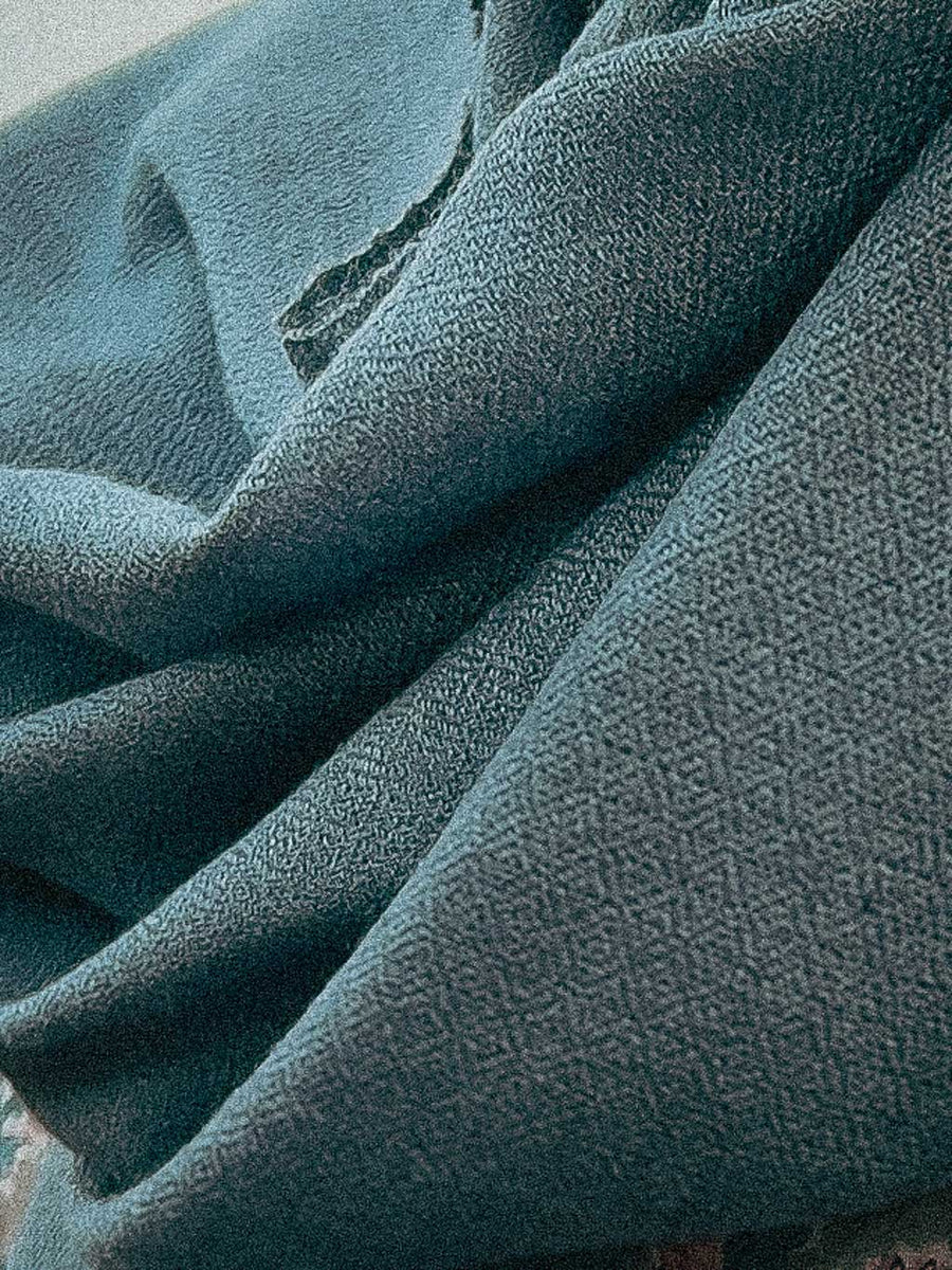 Étole Pashmina Bleu tempête