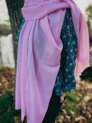 Étole Pashmina Rose tendre