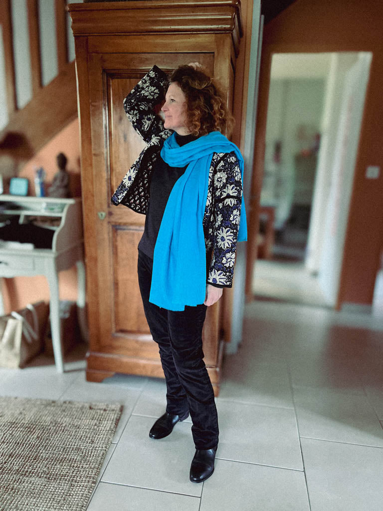 Étole Pashmina Turquoise