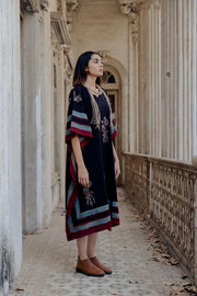 Caftan coton imprimé au block-print Vrajbhoomi