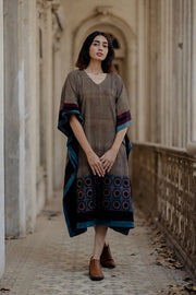 Caftan coton imprimé au block-print Vrajbhoomi