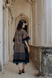 Caftan coton imprimé au block-print Vrajbhoomi